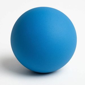 1 Lacrosse Massage Ball for Myofascial Release High Density Rubber Roller for Deep Tissue Trigger Point Therapy Sore Muscle Relief Blue