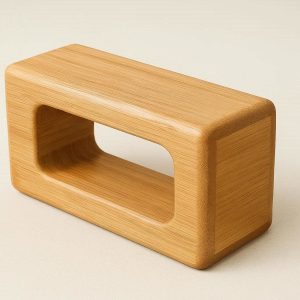 14 Bamboo Yoga Block with Hollow Core Lightweight Sustainable Wood Brick for Professional Studio Use and Advanced Stretching Non Toxic