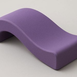 20 Curved Yoga Block for Back Support and Heart Opening Poses Ergonomic Foam Brick for Spine Stretching and Physical Therapy Purple