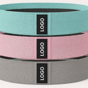 22 Fabric Resistance Bands for Legs and Glutes Set of 3 Non Slip Cloth Exercise Bands for Booty Workouts and Strength Training Teal Pink Grey