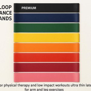 29 Mini Loop Resistance Bands Set of 10 for Physical Therapy and Low Impact Workouts Ultra Thin Latex Bands for Arm and Leg Exercises Multi