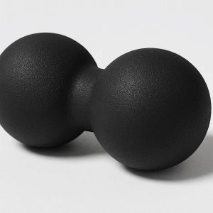 Peanut Massage Ball Double Lacrosse Roller for Back and Neck Myofascial Release Mobility Tool for Spine Alignment and Recovery Black