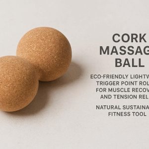 4 Cork Massage Ball Eco Friendly Lightweight Trigger Point Roller for Muscle Recovery and Tension Relief Natural Sustainable Fitness Tool