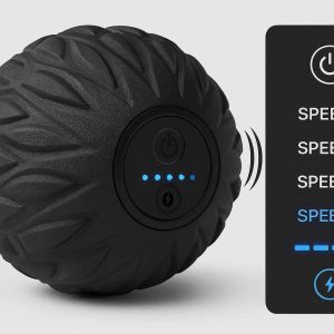 Vibrating Massage Ball with 4 Speed Levels Electric Trigger Point Roller for Deep Tissue Recovery and Muscle Tension Relief Rechargeable